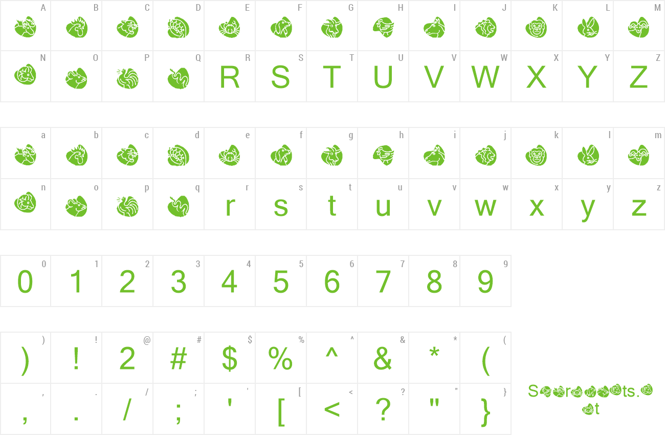 Font KR Animal Dings preview